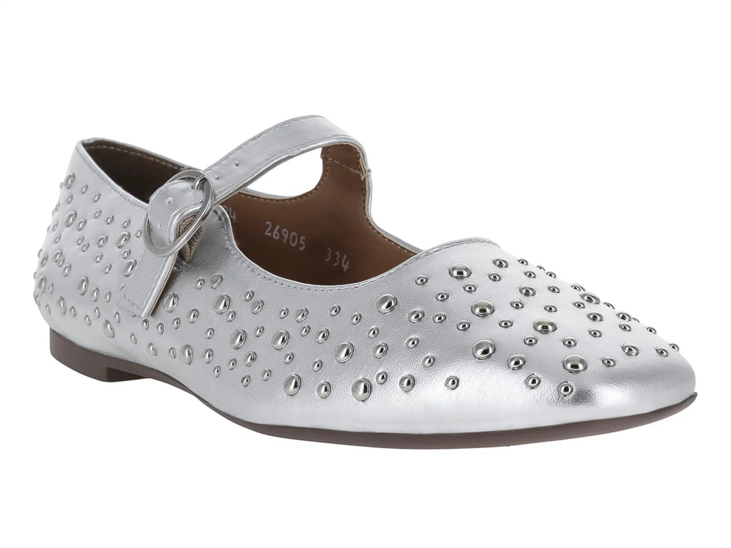 Zapatos Planos Salamandra Plata para Mujer