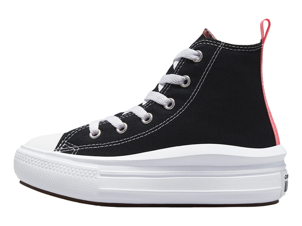 Tenis Converse Chuck Taylor All Star Move Hi Negro y Rosa para Niña