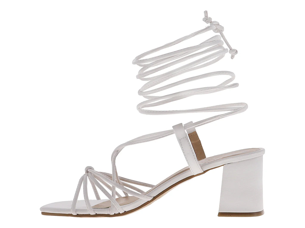 Sandalias Sary Lace Up Blanco para Mujer