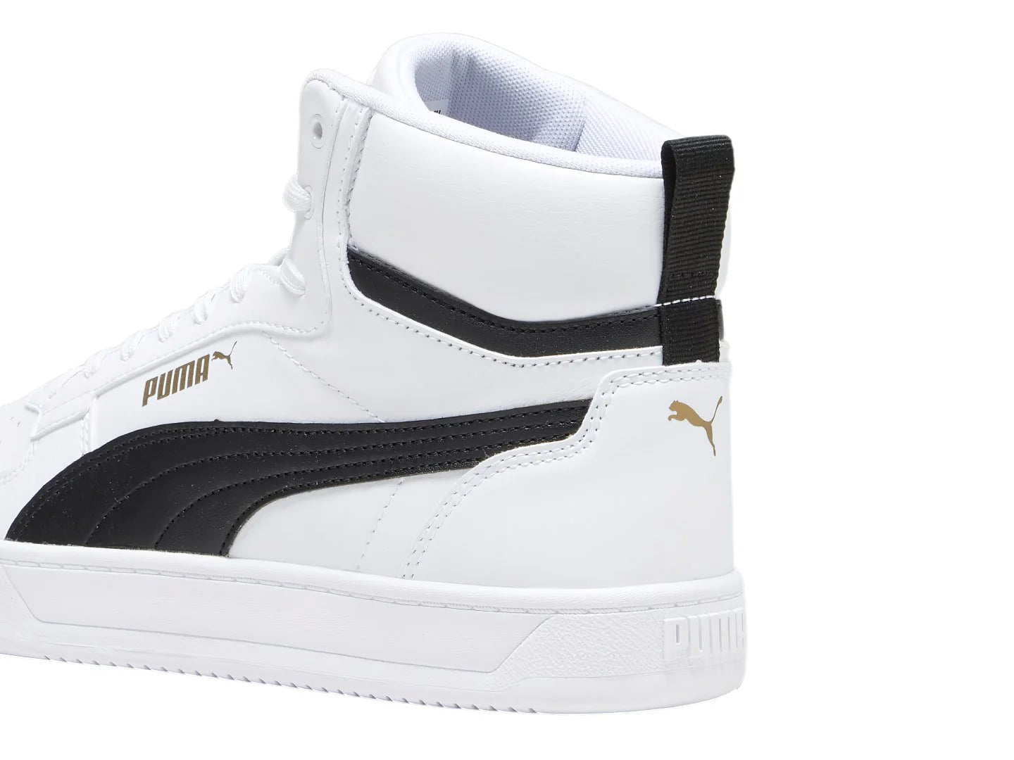 Tenis PUMA Caven 20 Mid Blanco Negro y Oro para Hombre