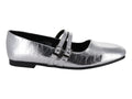 Zapatos Planos Luna Rosa Plata para Mujer