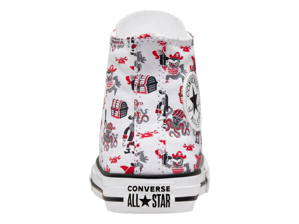 Tenis Converse Chuck Taylor All Star Hi Blanco y Rojo para Niño