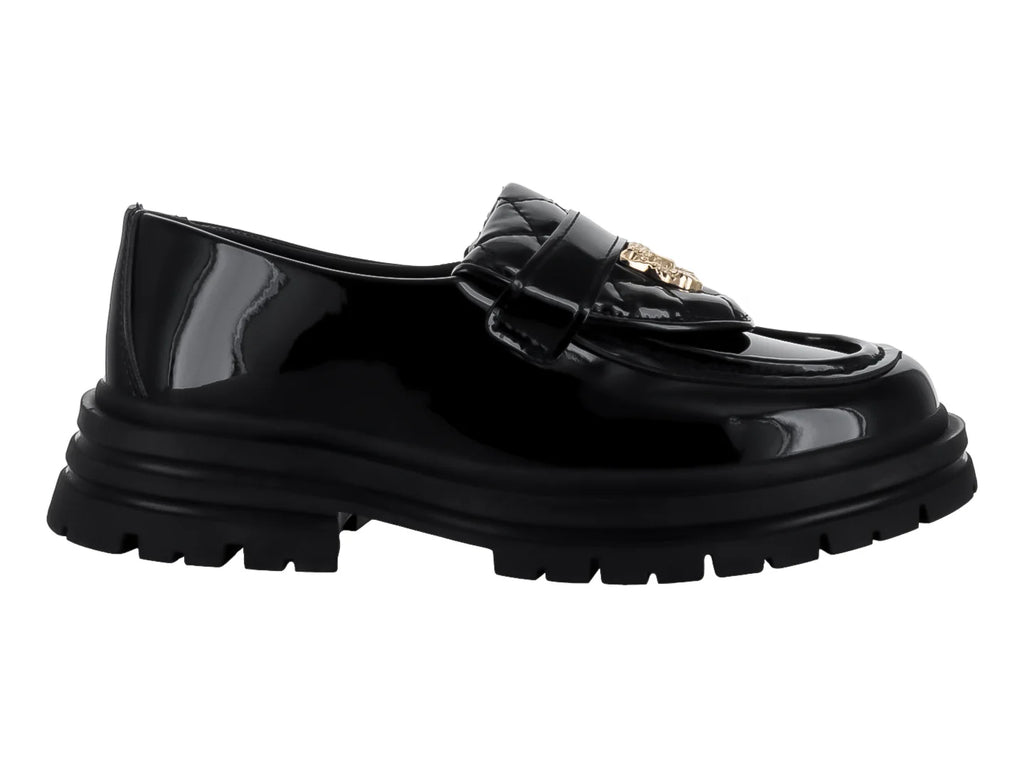 Mocasines Platini de Charol Negro para Mujer