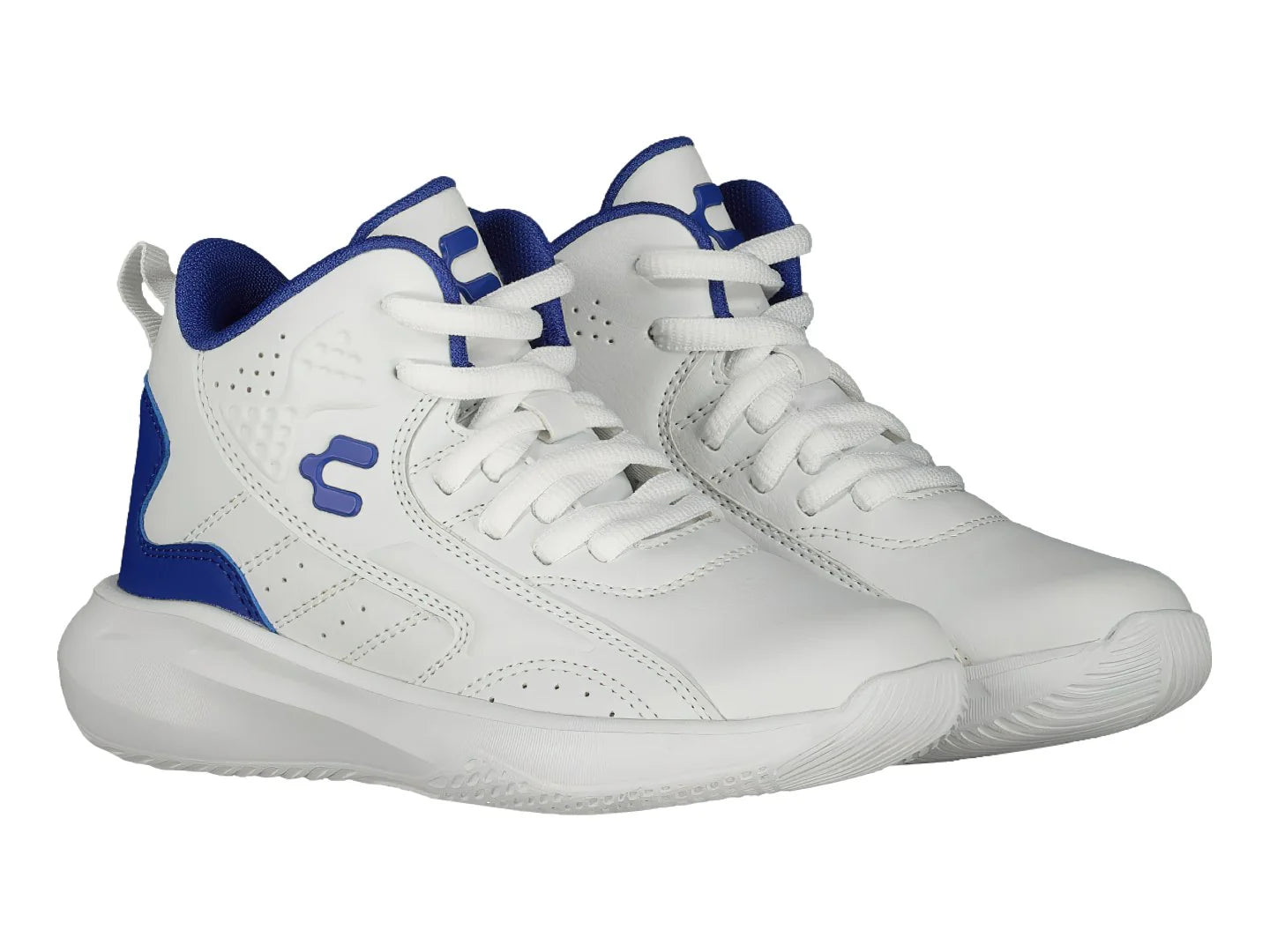 Tenis Charly de Baloncesto Blanco y Azul para Niño