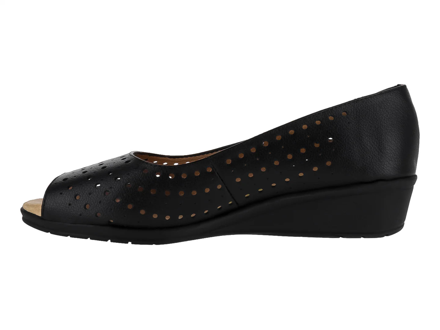 Zapatos de Cuña Capricho Negro para Mujer