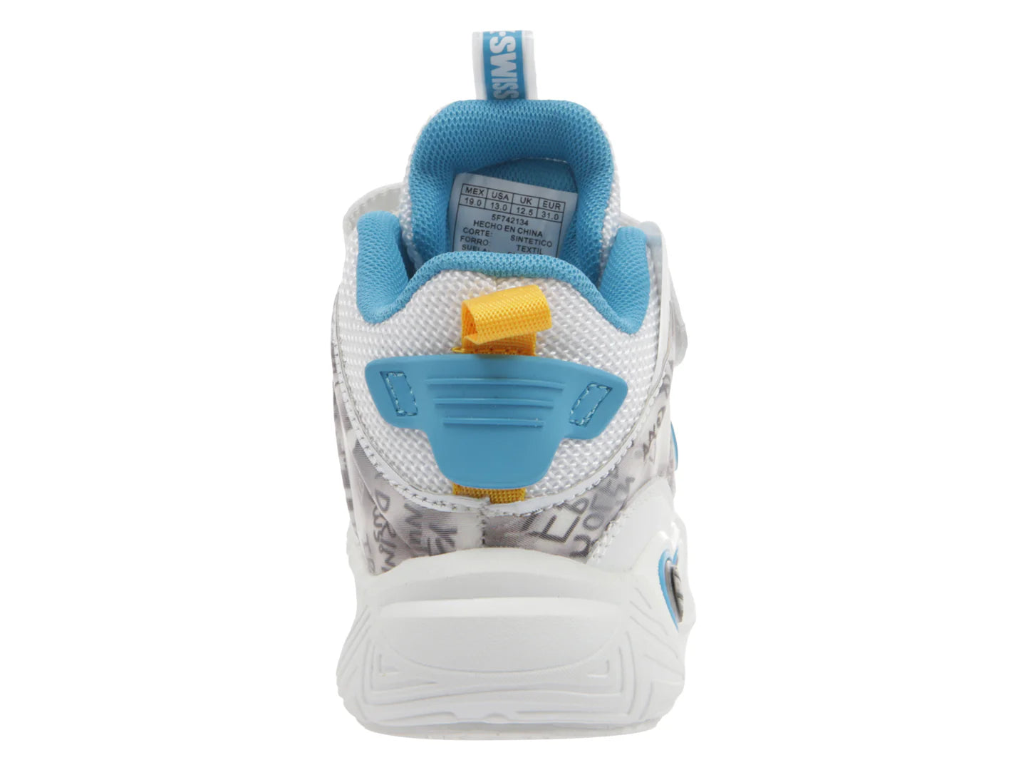 Tenis K Swiss Cosmo para Niño Color Blanco y Turquesa