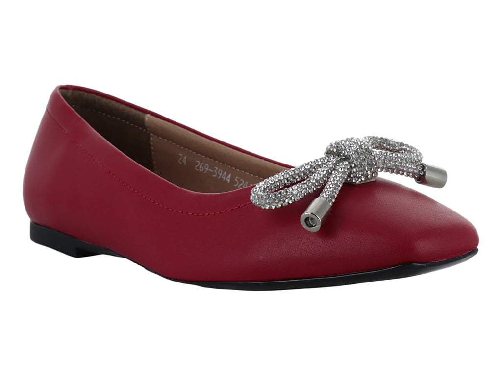 Zapatos Planos Salamandra Rojo Salas para Mujer