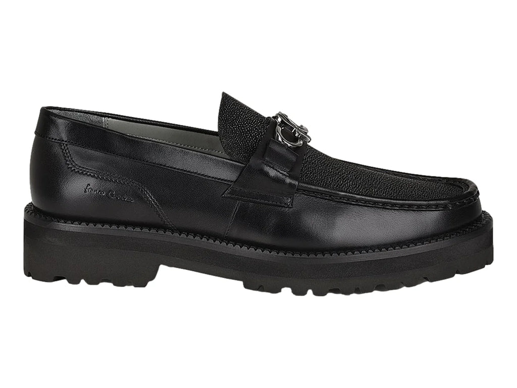 Zapato Cuadra de Mantarraya Negro para Hombre