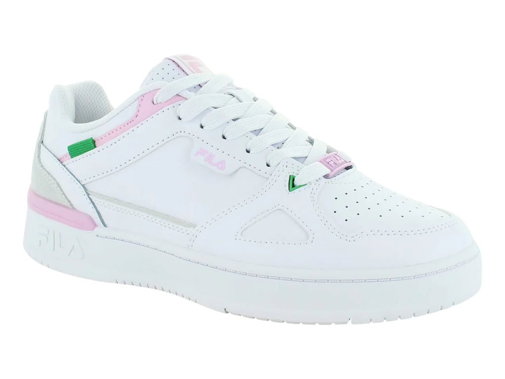 Tenis FILA Skypass Low Blanco con Rosa y Verde para Mujer