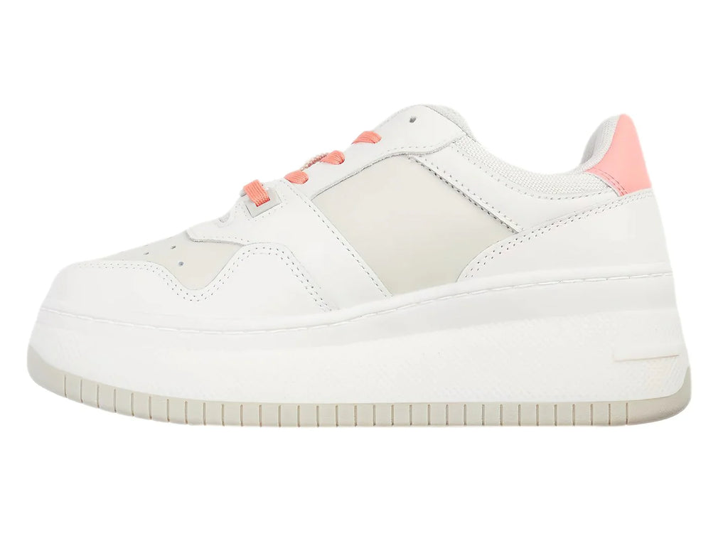 Tenis Tommy Hilfiger Retro Basket Flatform Blanco para Mujer
