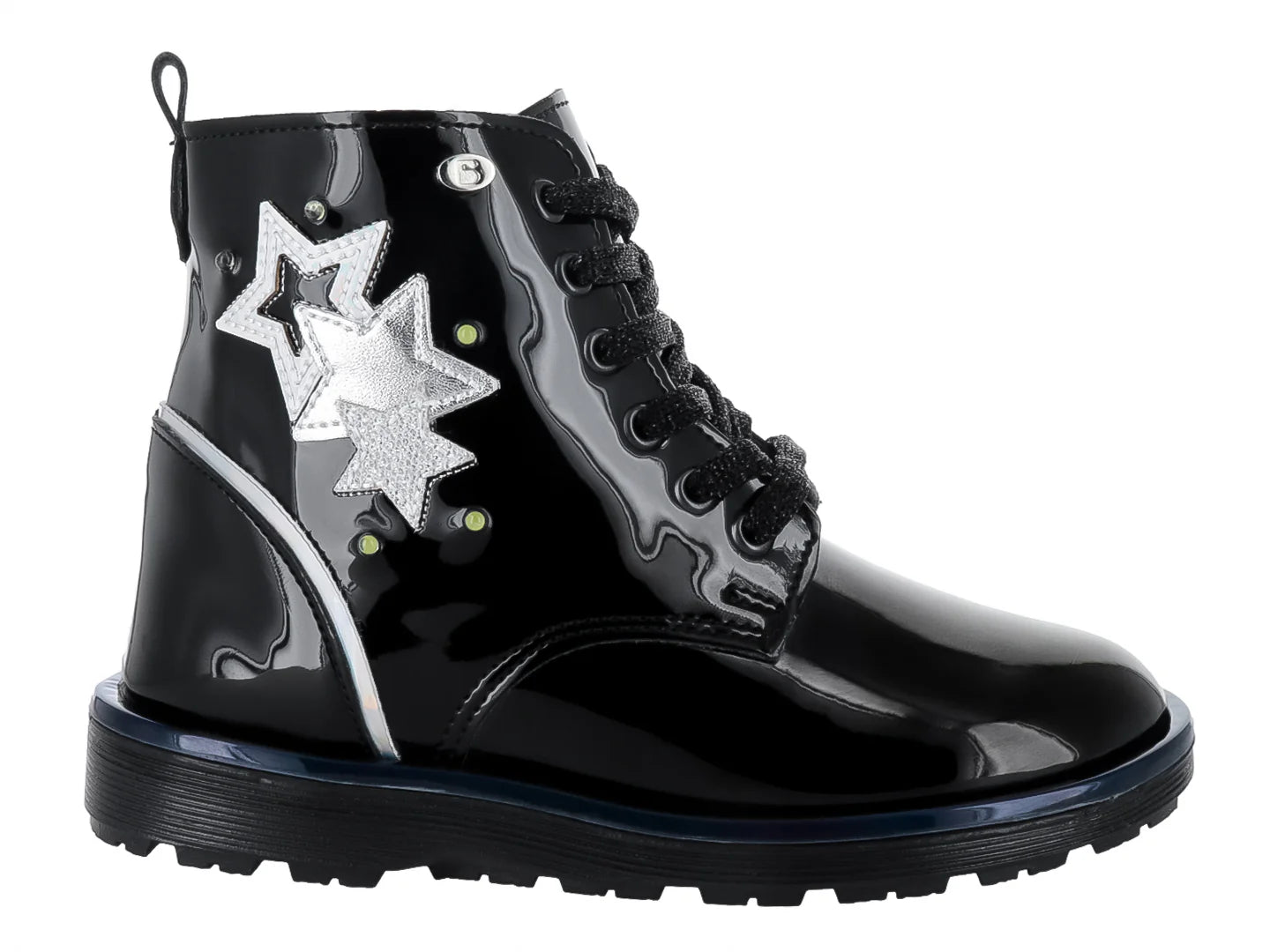 Botas Coqueta de Charol Negro para Niña