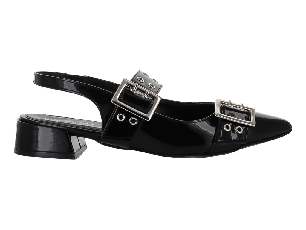 Zapatos de Charol Negro Lady Paulina para Mujer