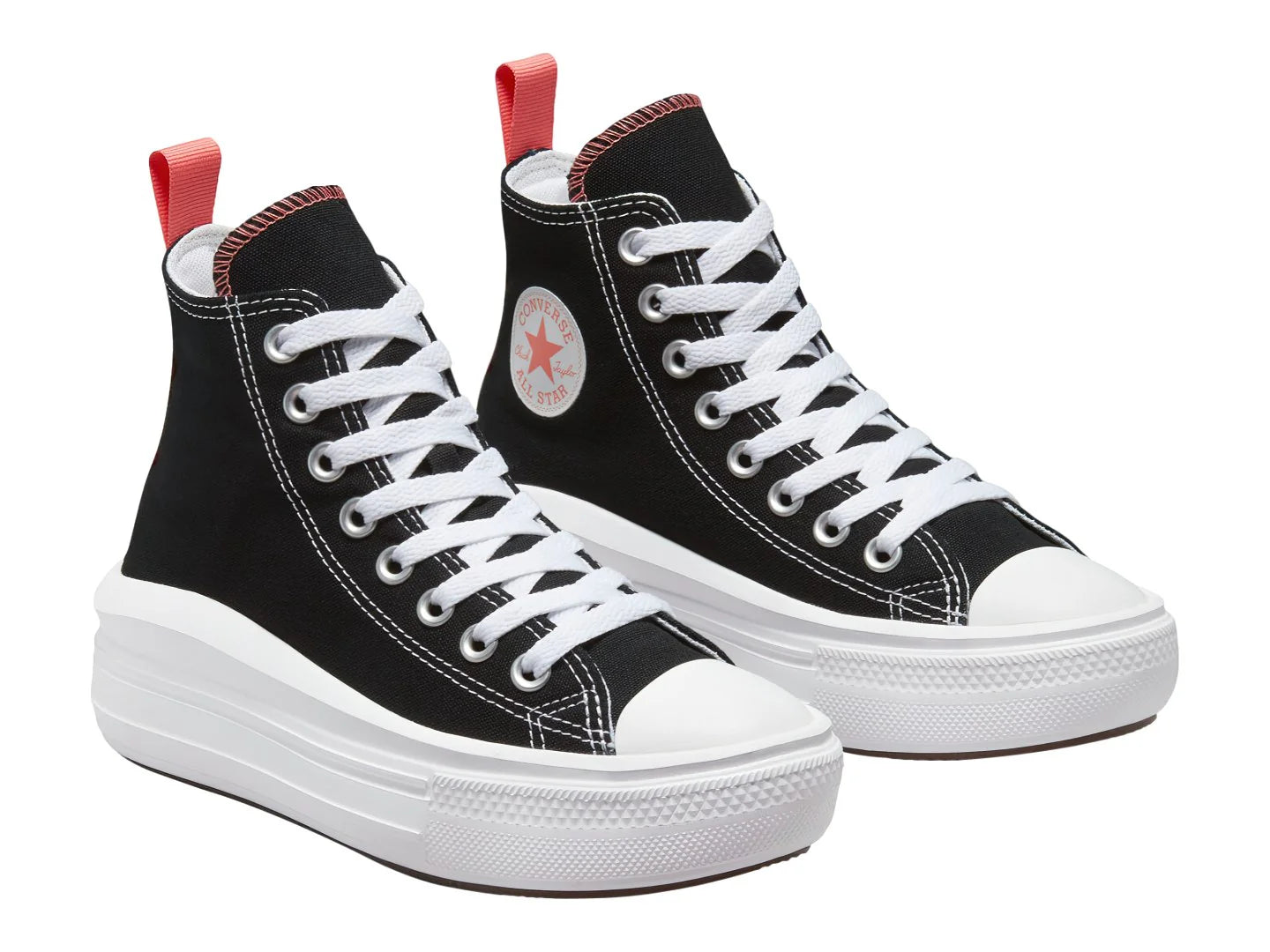 Tenis Converse Chuck Taylor All Star Move Hi Negro y Rosa para Niña