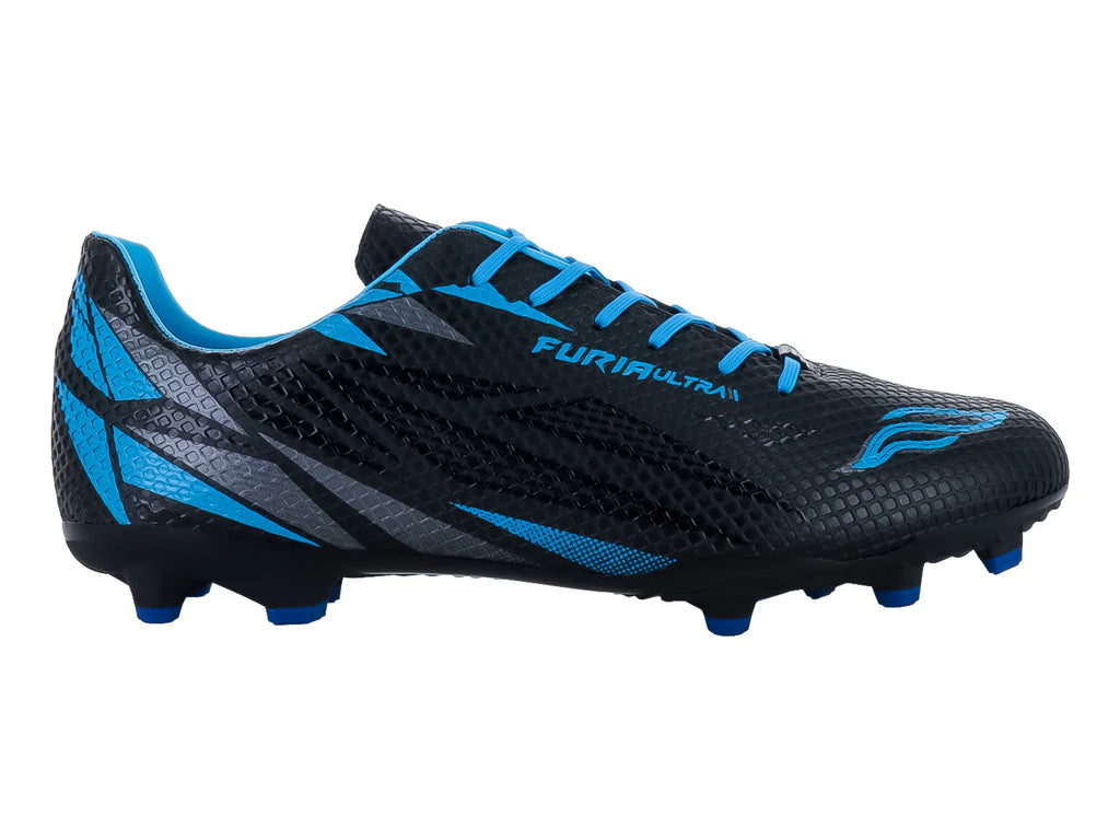 Tenis de Fútbol Furia Negro y Azul para Hombre