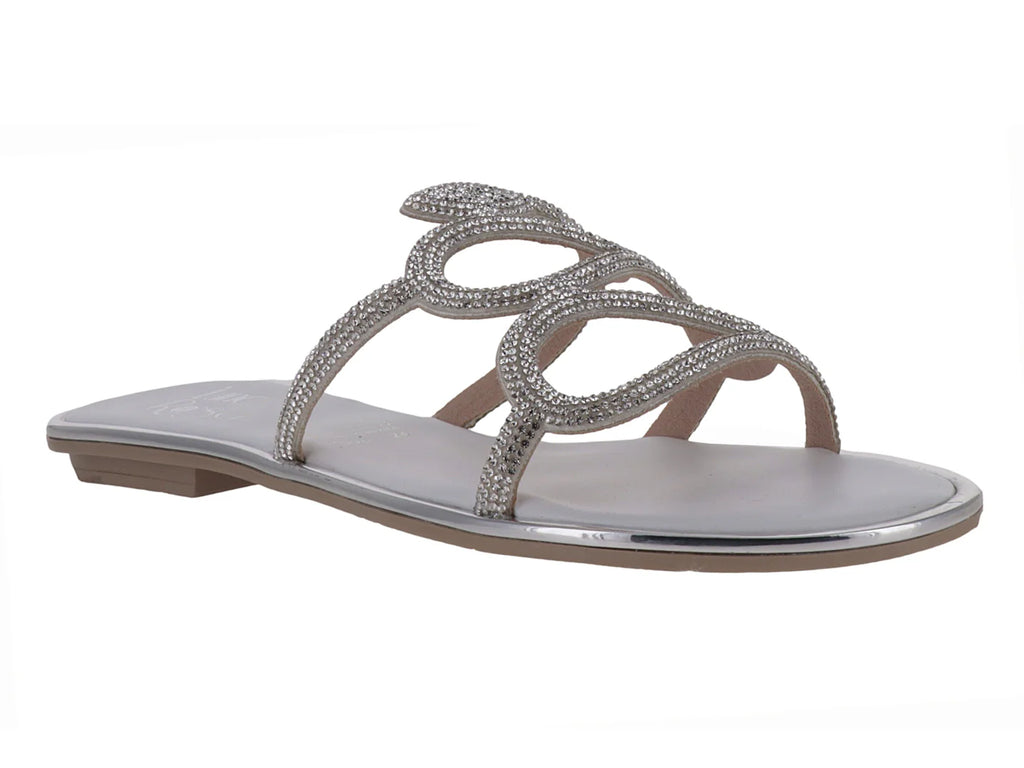 Sandalias Luna Rosa Plata para Mujer