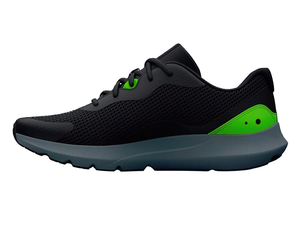 Tenis Under Armour Surge 3 Negro con Verde para Hombre