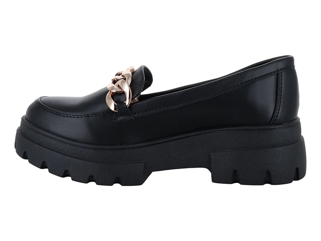 Mocasines MELIANA Negros con Plataforma para Mujer