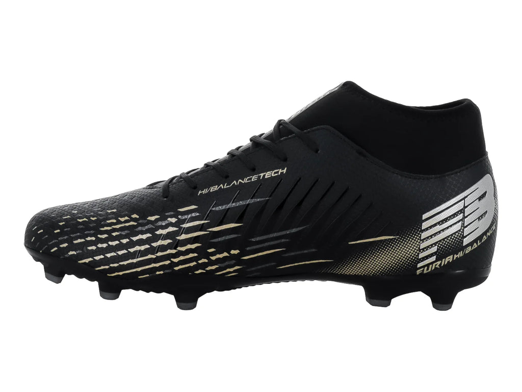 Tenis de Fútbol Furia 1515 Negro Plata y Oro para Hombre
