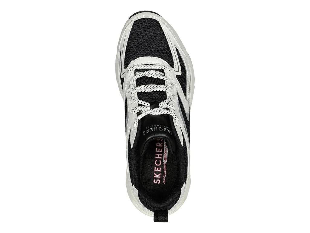 Tenis Skechers Tres Air One Blanco y Negro para Mujer