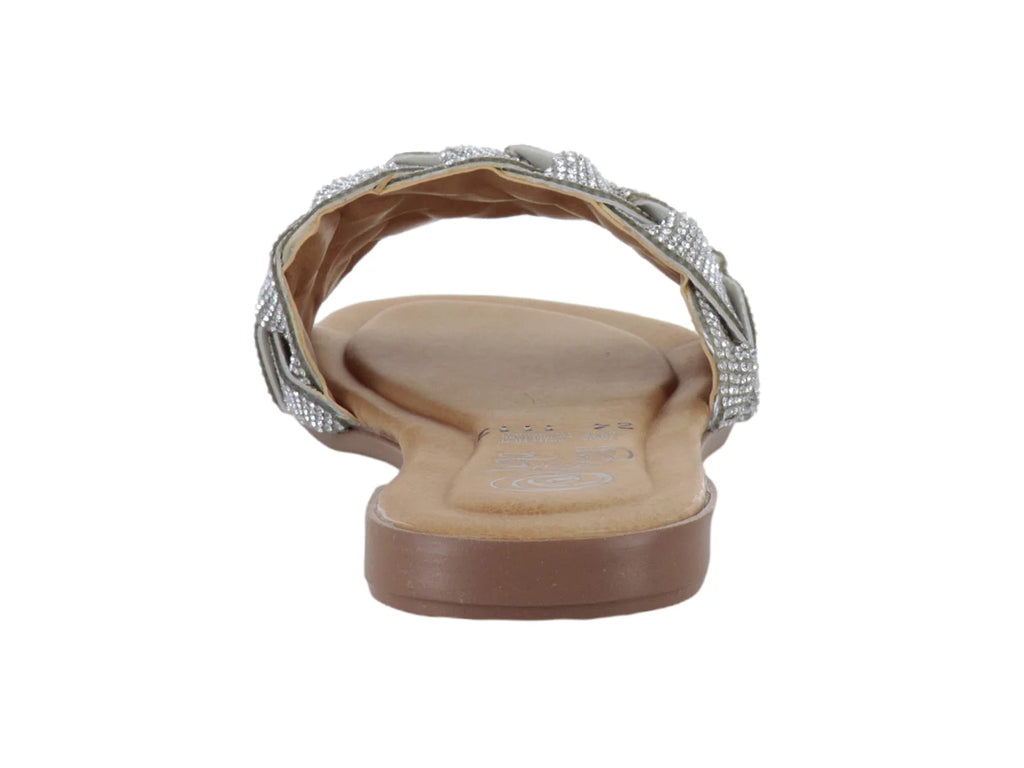 Sandalias Luna Rosa Color Plata para Mujer