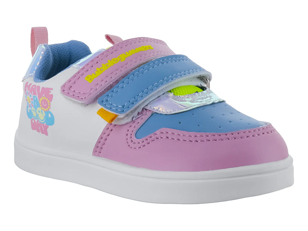 Tenis Buble Gummers Tiara Blanco y Rosa para Niña