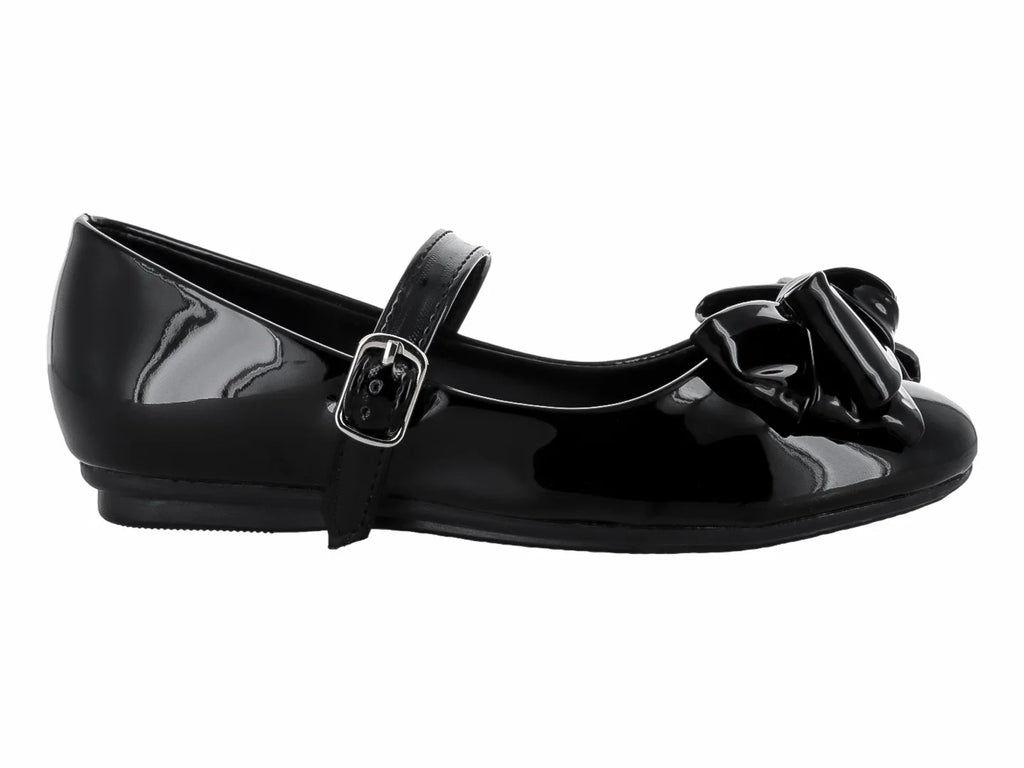 Zapatos Planos Genesis Charol Negro para Niña