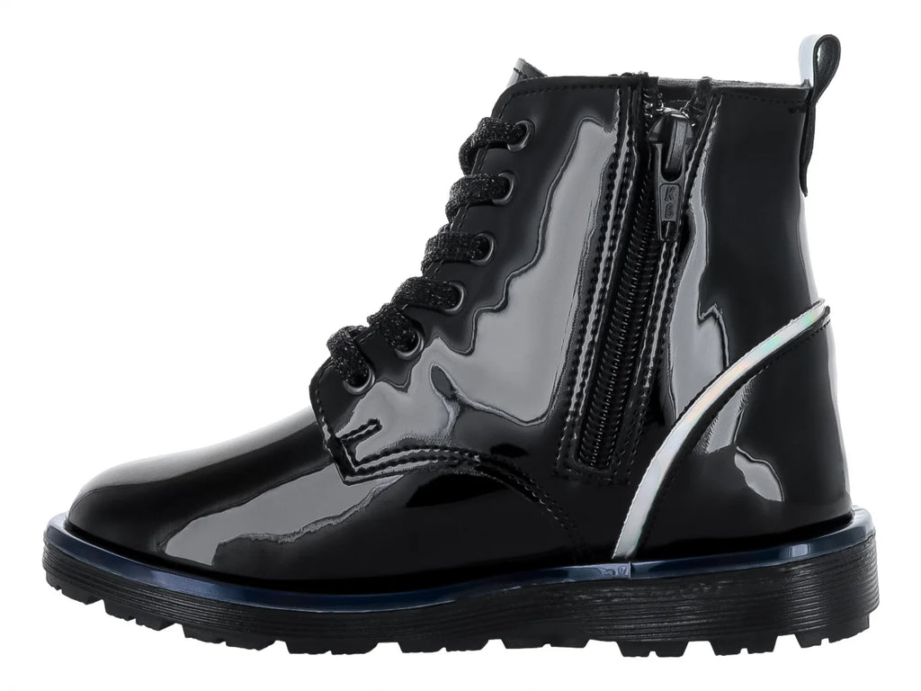 Botas Coqueta Charol Negro para Niña