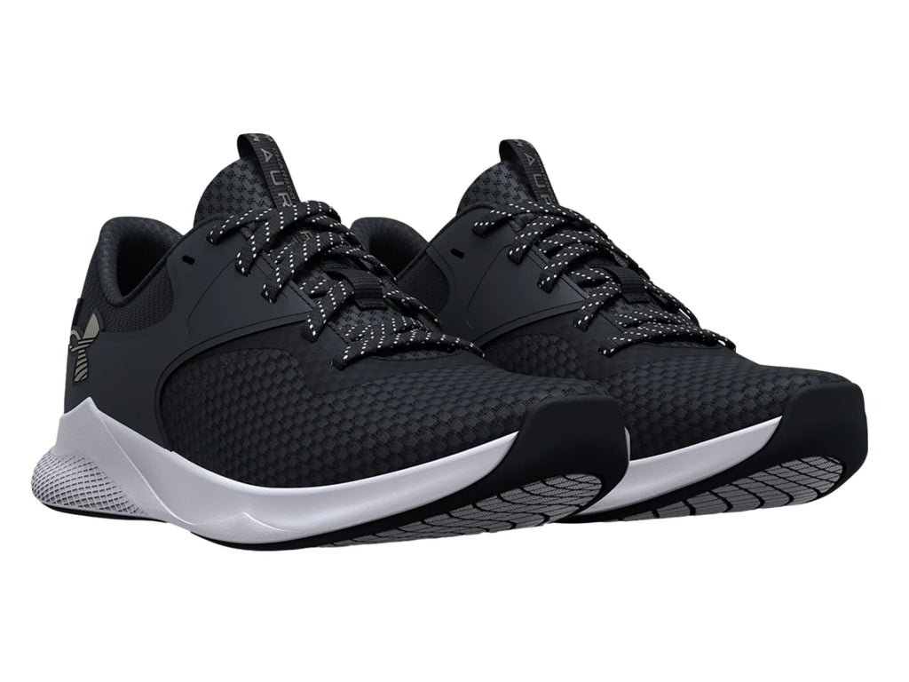 Tenis Under Armour Charged Aurora 2 Negro y Plata para Mujer
