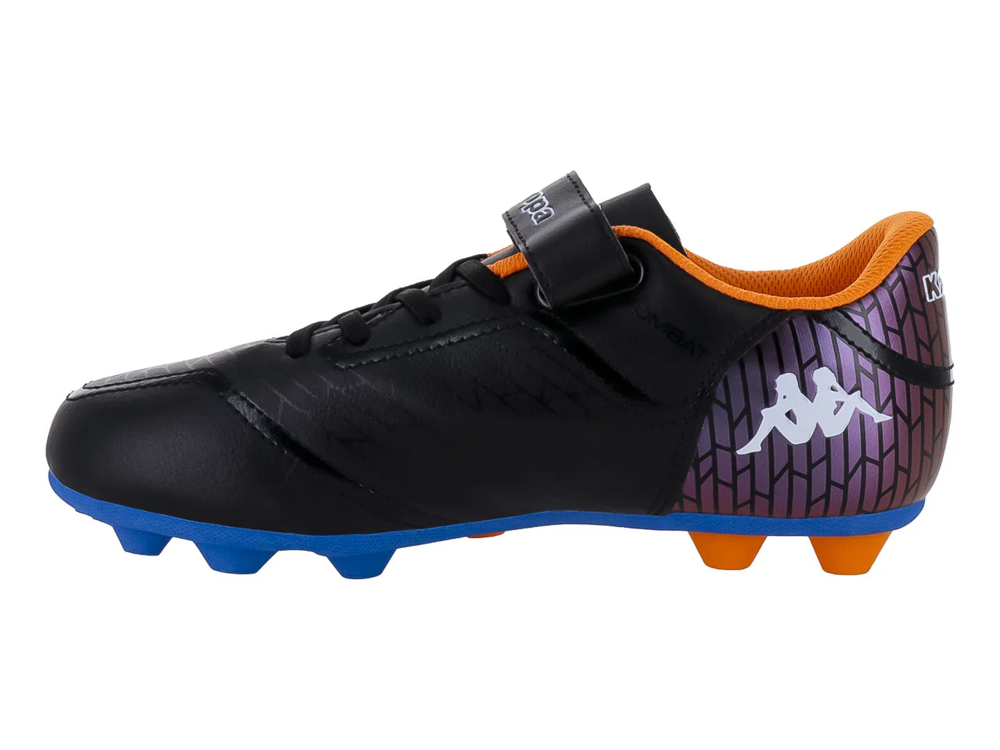Tenis de Fútbol Kappa Negro y Azul para Niño