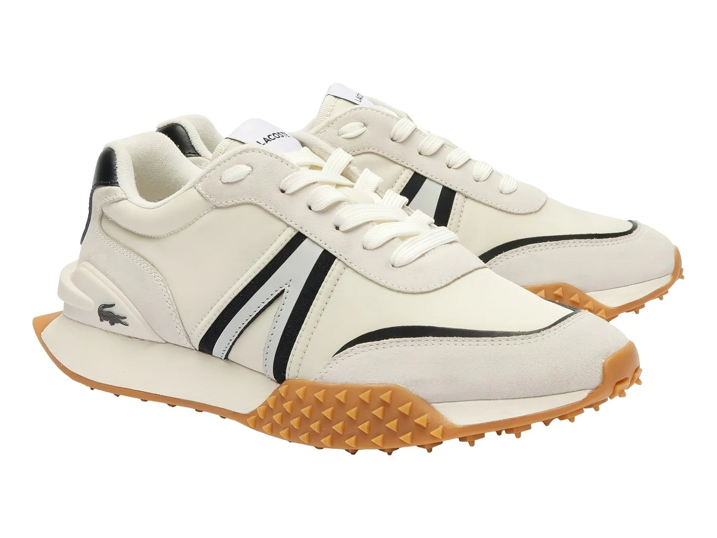 Tenis Lacoste L Spin Deluxe Blanco y Negro para Hombre