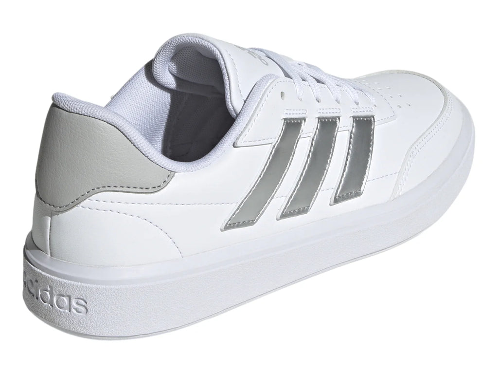 Tenis Adidas Courtblock Blancos con Plata para Mujer