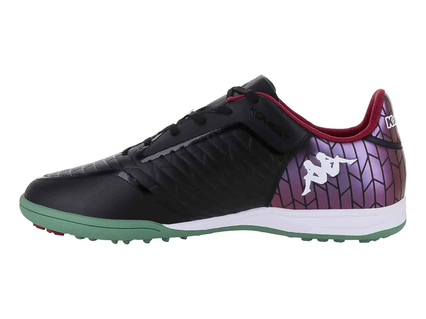 Tenis de Fútbol Kappa Negro y Verde para Hombre