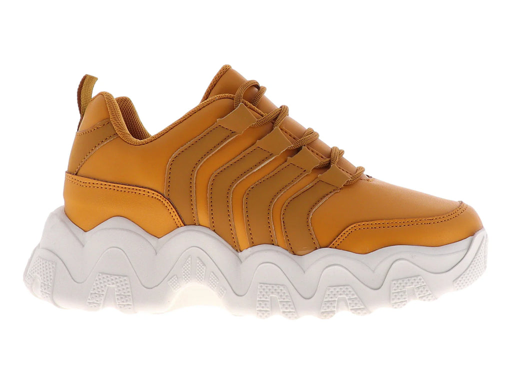 Tenis THENTIC Urbanos Color Mostaza para Mujer