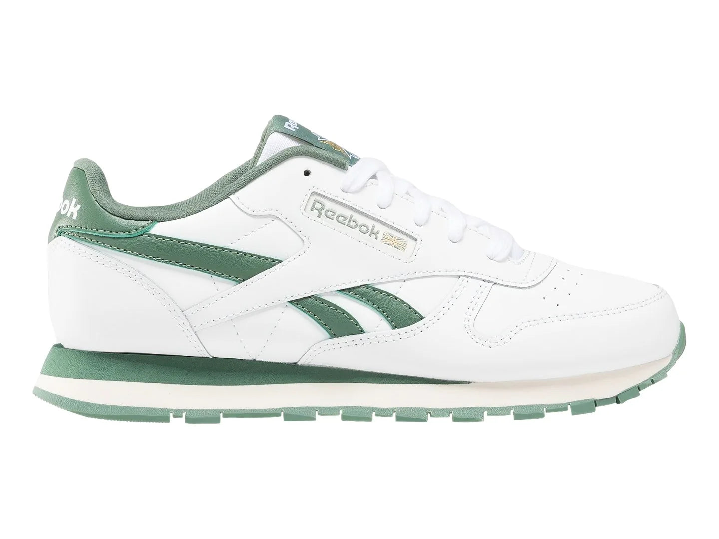 Tenis Reebok Classic Leather Blanco y Verde para Niño