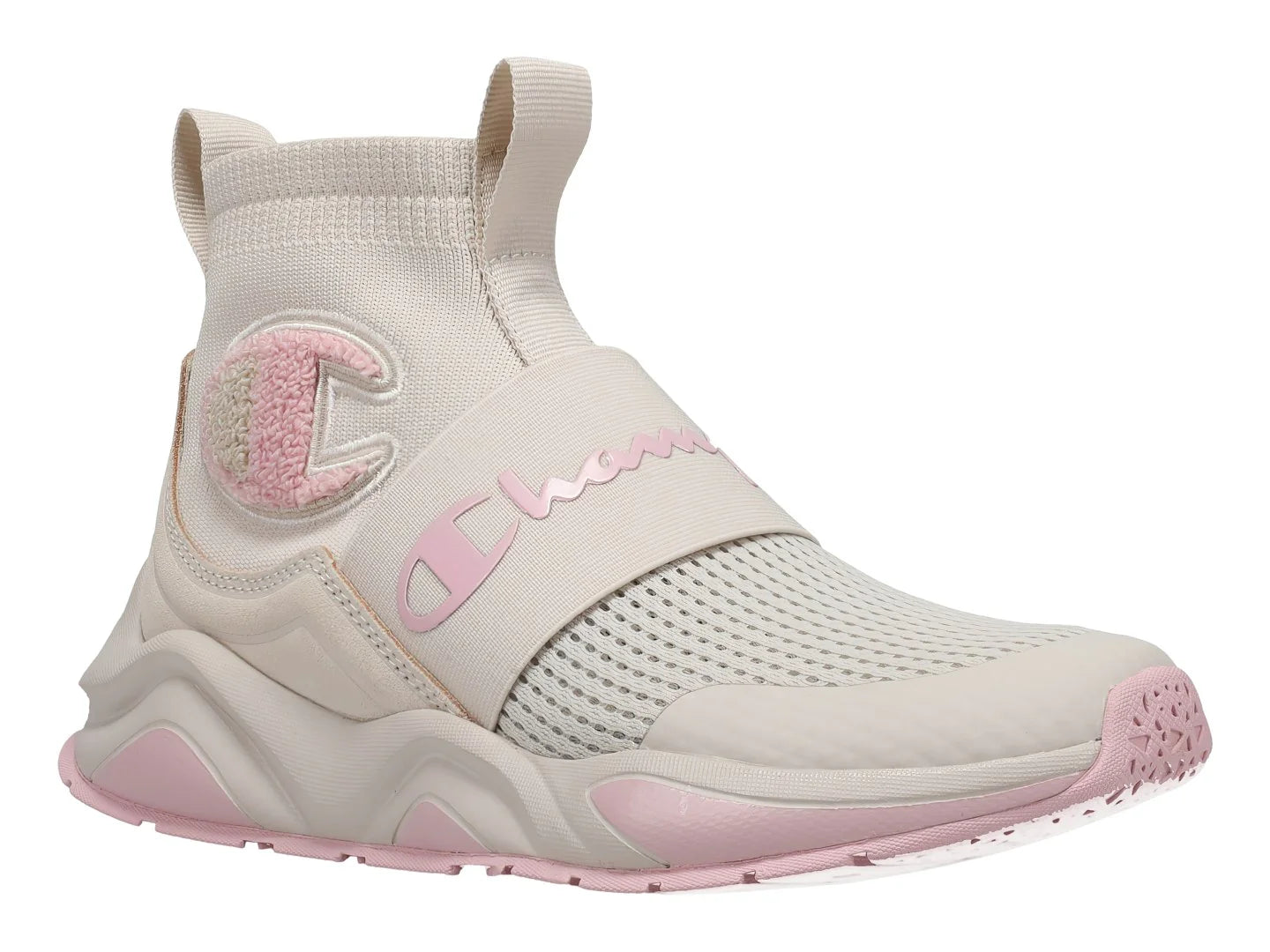Tenis Champion Rally Pro Beige y Rosa para Mujer