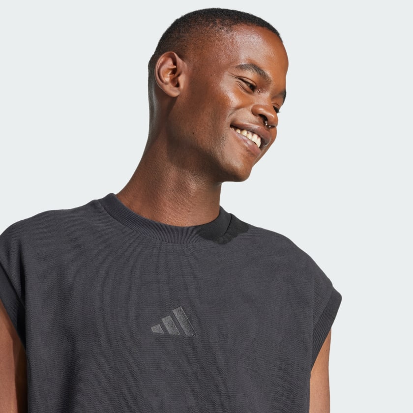 Men's adidas Elevated All SZN Cloud Jersey Sleeveless Crew Tee