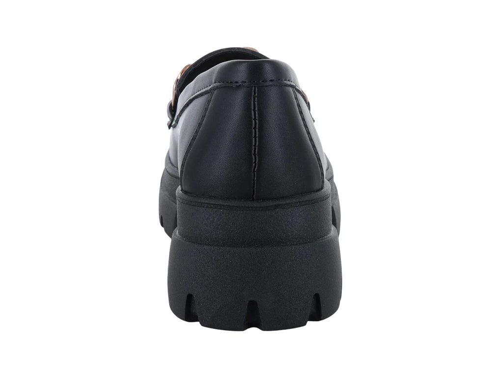 Mocasines MELIANA Negros con Plataforma para Mujer