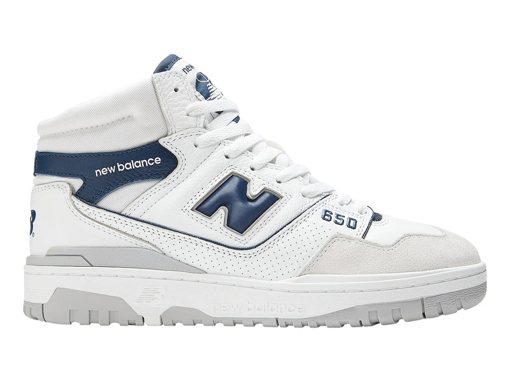 Tenis New Balance BB650 Blanco y Azul Marino para Hombre