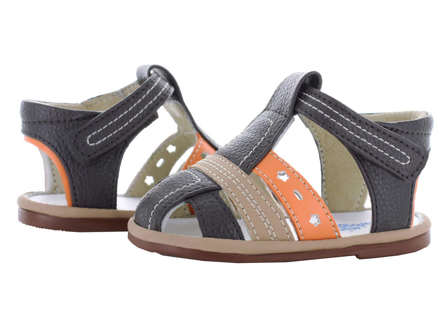 Sandalias Miniburbujas Color Chocolate para Niño