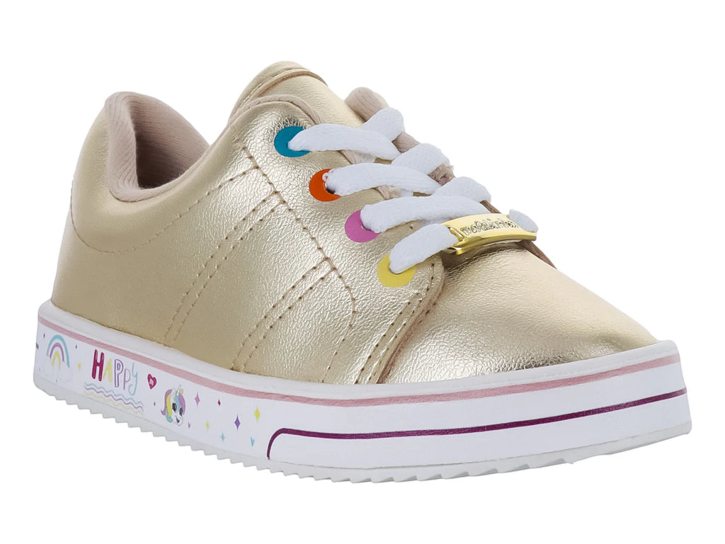 Tenis Molekinha Metalizados Dorado para Niña