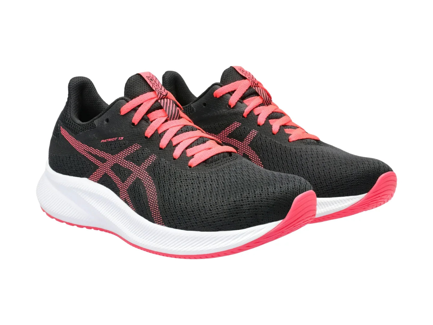 Tenis ASICS Patriot 13 Negro y Rosa para Mujer