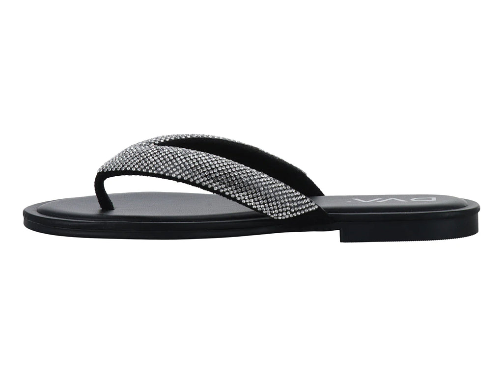 Sandalias Donova Negro con Piedras para Mujer