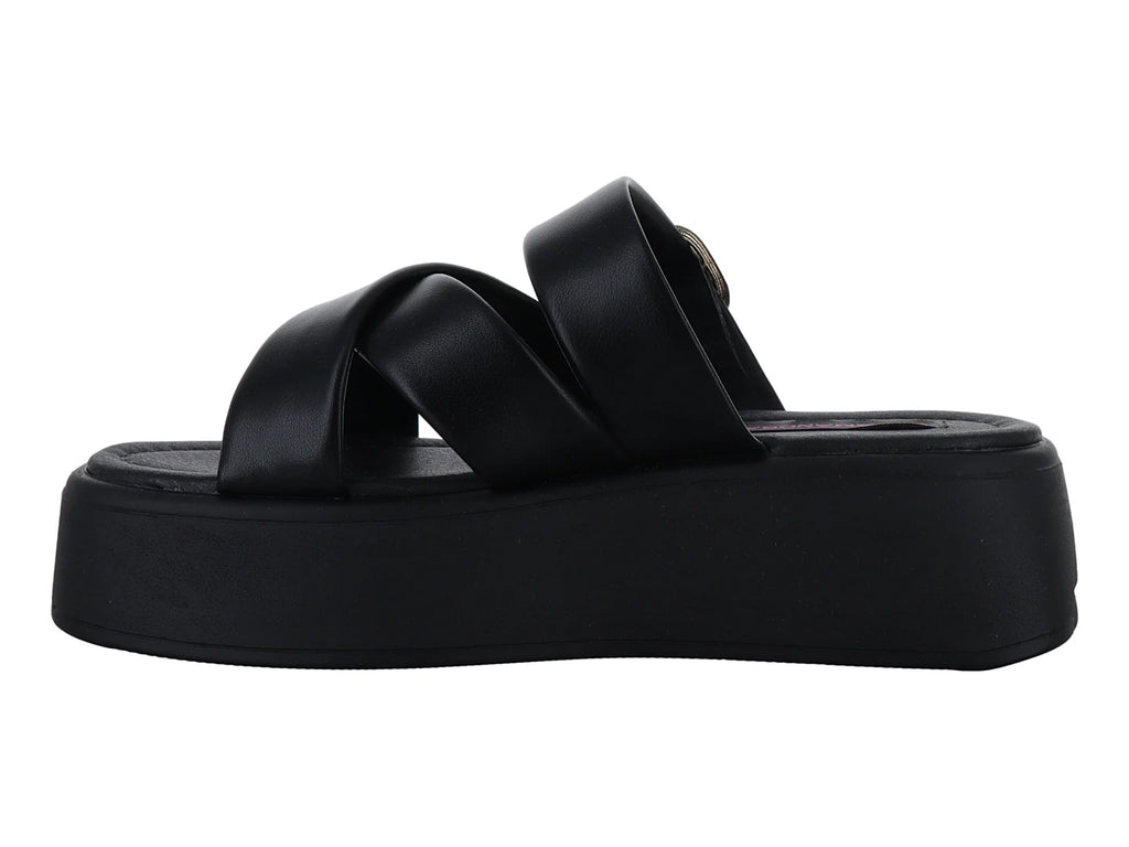 Sandalias Salamandra Negro Plataforma para Mujer