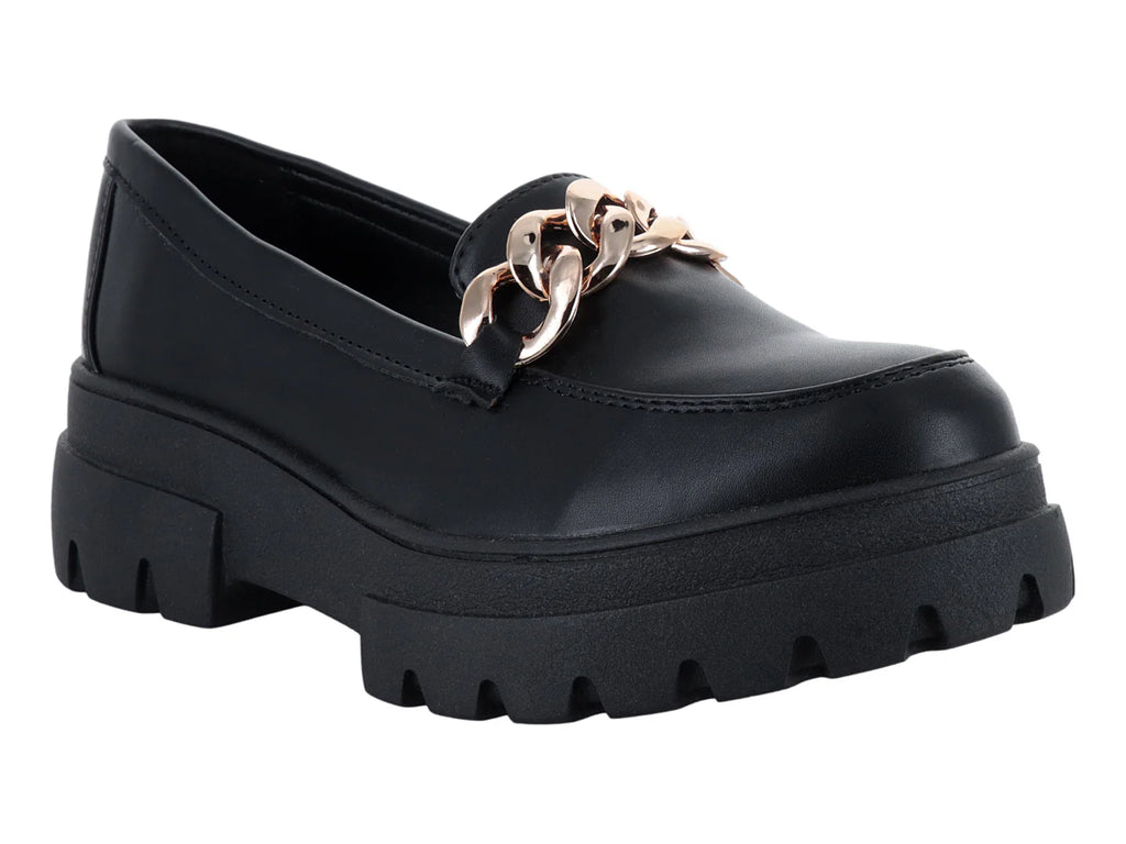 Mocasines MELIANA Negros con Plataforma para Mujer