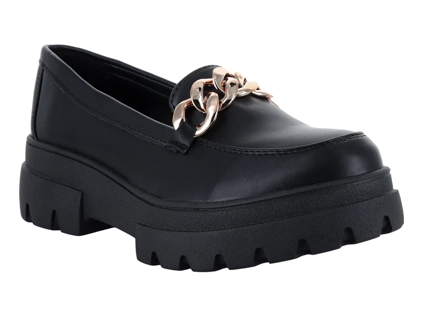 Mocasines MELIANA Negros con Plataforma para Mujer