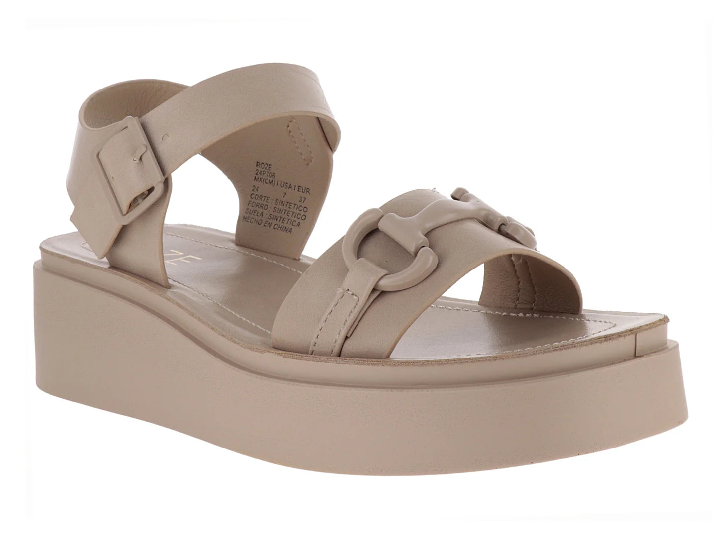 Sandalias Roze Beige de Plataforma para Mujer