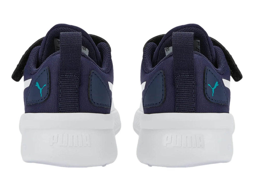 Tenis PUMA Flyer Runner V Azul Marino y Blanco para Niño