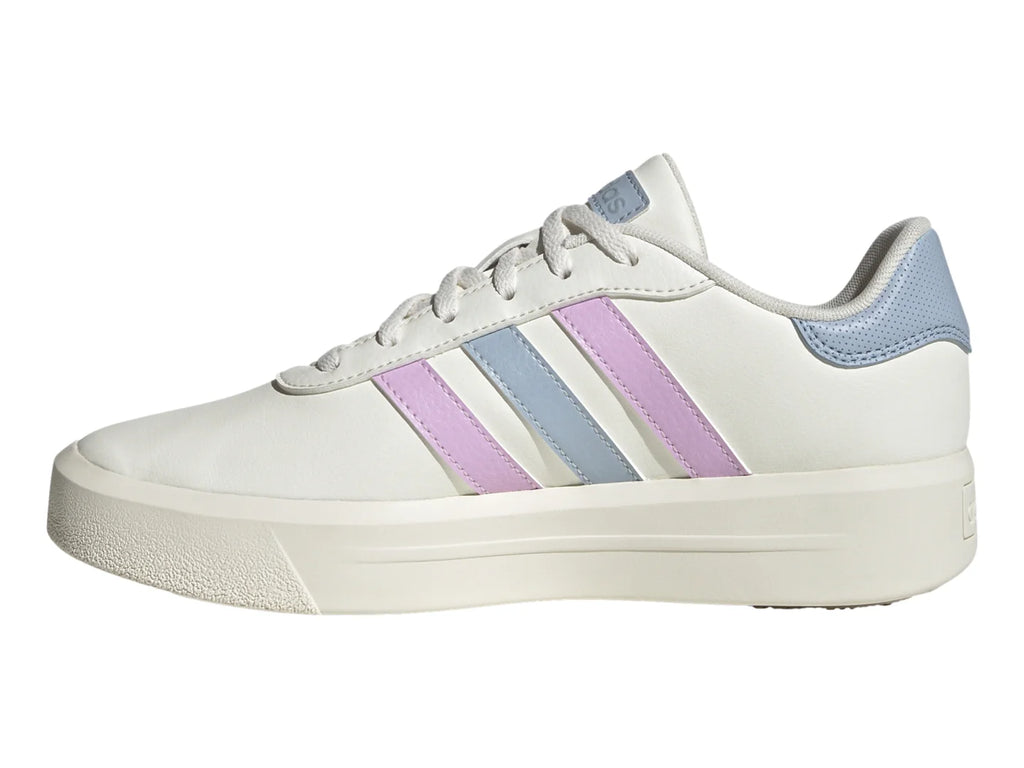 Tenis Adidas Court Platform Blanco Lila y Azul para Mujer