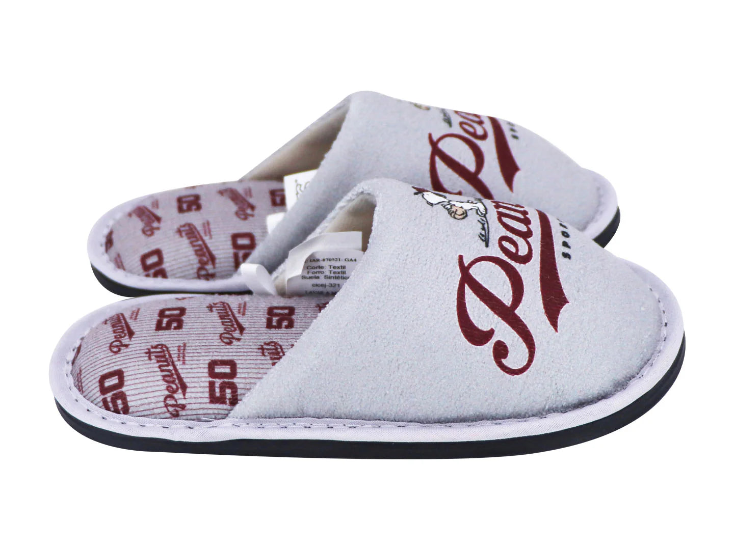 Pantuflas ARRA Gris de Snoopy para Niño