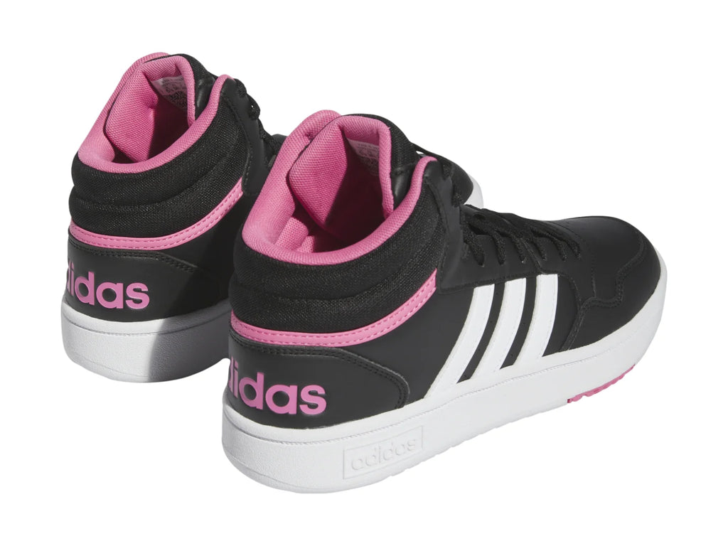 Tenis Adidas Hoops 30 Mid Negro Blanco y Rosa para Mujer